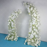 Aperturee - Aperturee Set of 2 White Rose Wedding Ceremony Moon Archway
